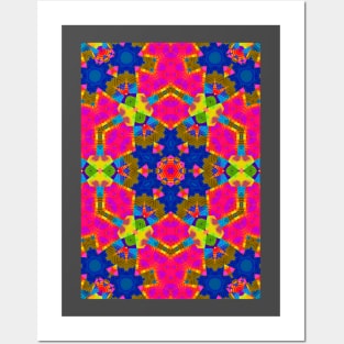 Hexagon abstract bright colors Posters and Art